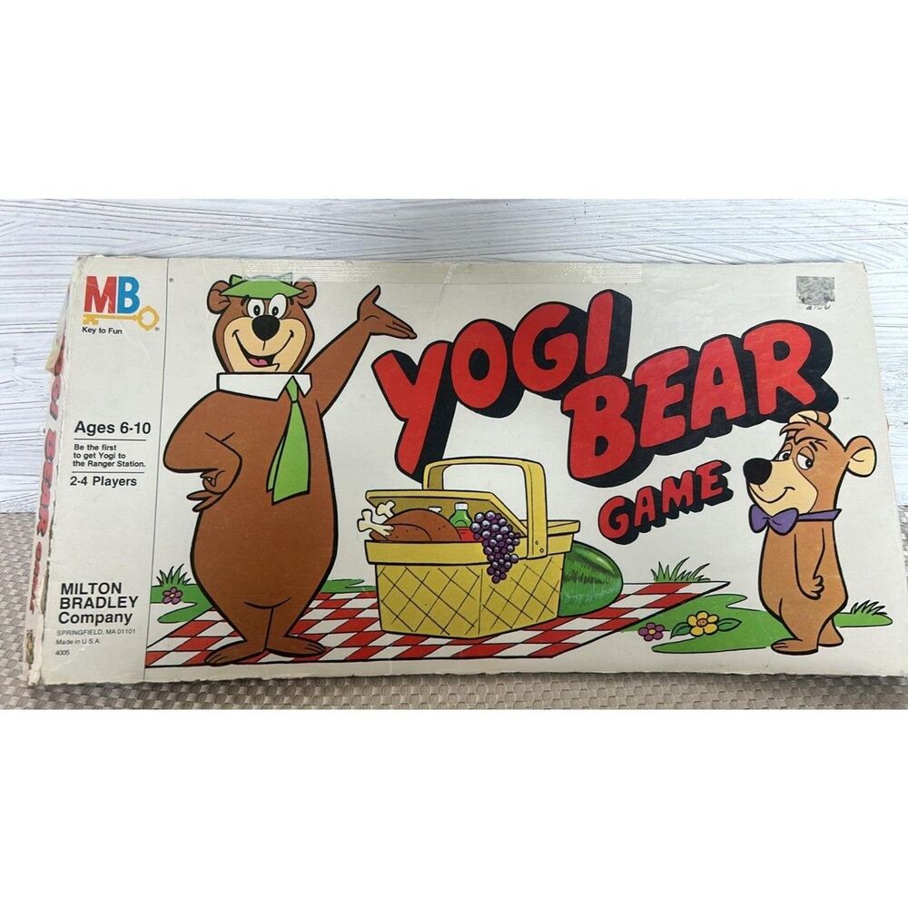 Vintage Yogi Bear Game 1980 Milton Bradley 4005 With Box see picture of Box